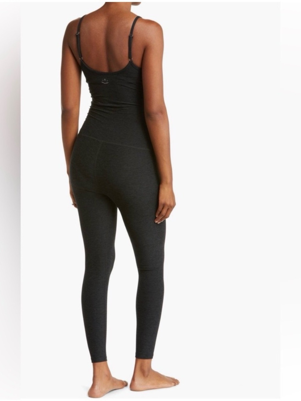 Beyond Yoga Black Spacedye Maternity Jumpsuit - Size M